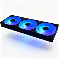 Ventilador de Caja Integrado WGX-B360-01 de 360 mm, Ventilador PWM ARGB 3 en 1 para Refrigeración de Caja de PC, Ventiladores RGB Sincronizados