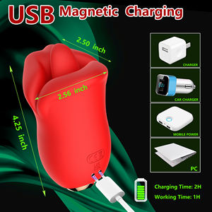 ของเล่นทางเพศแบบสั่น ปากดูดขนาดใหญ่ ไวเบรเตอร์รูปปากสีแดง เลียนแบบการเลียลิ้น กระตุ้นคลิตอริสและจุดจี สำหรับผู้หญิงสำเร็จความใคร่ด้วยตนเอง - Product Image 4