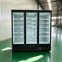 Congélateurs YUANDA, réfrigérateur vertical avec porte en verre, congélateur profond à trois portes, vitrine réfrigérée