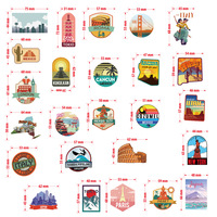 Ychon vente chaude voyage tourisme paysage paysage autocollants pour bagages ordinateur portable décoration étiquette étanche autocollants