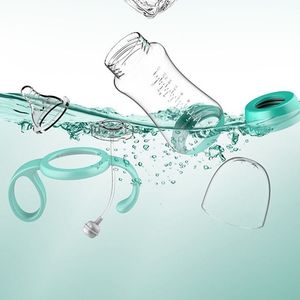 Botella de agua para beber leche de bebé de 300ml PP, biberones de calibre ancho para niños, Bola de gravedad antiahogo, agarre de pezón de silicona - Product Image 3