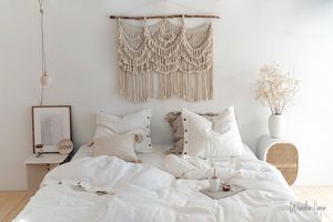 Stonewashed Ivory Queen Linen <b>Pillow</b> Cover Soft White Waxed Home Cushions Plaid Knitted Decorative <b>Throw</b> <b>Pillows</b> King - Product Image 3