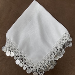 Fazzoletti Quadrati all'Uncinetto con Paillettes, Yalikhta Assiro per Decorazione Sciarpe da Matrimonio - Product Image 6