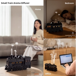 Ce Rohs intelligent ultrasons <span class=keywords><strong>électrique</strong></span> <span class=keywords><strong>Train</strong></span> flamme maison parfum humidificateur d'air méduse diffuseur d'arôme avec télécommande - Product Image 5