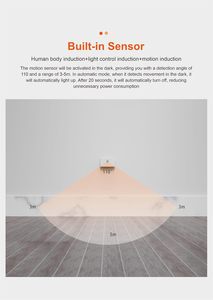 Luces Nocturnas LED para Gabinetes con Sensor de Movimiento de Encendido/Apagado Automático, Montaje Magnético, Alimentación por Baterías AAA, para Cocina y Habitación Infantil, Venta al Por Mayor - Product Image 3