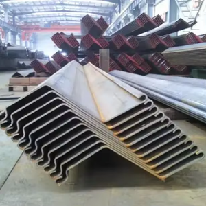 <span class=keywords><strong>Pile</strong></span> Sheet Tipe U Hot Rolled Efisien SY295 <span class=keywords><strong>S355JR</strong></span> Lebar 400mm Tebal 10mm Profil <span class=keywords><strong>Pile</strong></span> Baja untuk Infrastruktur - Product Image 1