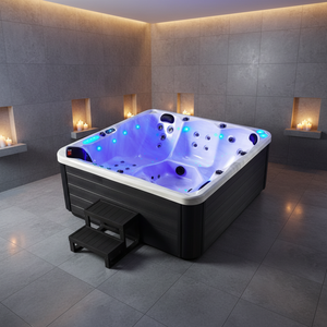 <span class=keywords><strong>Jacuzzi</strong></span> extérieur YIJIA Villa SPA, acrylique, multi-joueurs, terrasse de jardin, grande piscine à bulles, chauffage intelligent, bain à remous à température constante - Product Image 4