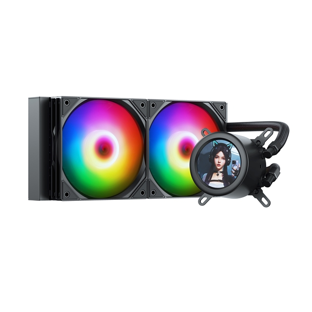 New Design 240mm Cpu 1.2.1 Inch Full Color LCD Display Water Cooling With 5v Argb Fan Strong Water Black Cooler for Cpu