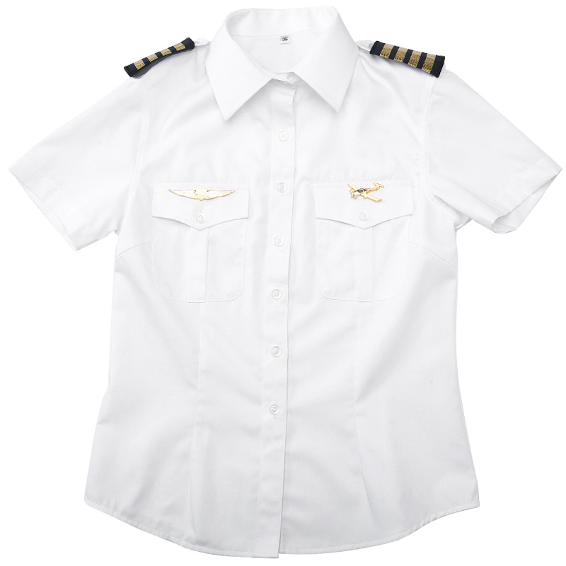 White Short sleeve shirt without accessories