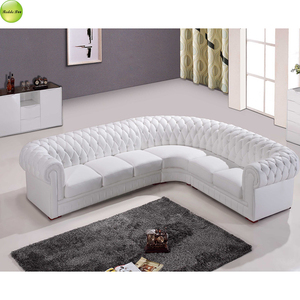 Espacioso Sofá Chesterfield de Cuero con Botones Decorativos en Forma de L para Sala de Estar/Hotel/Oficina/Apartamento - Product Image 3