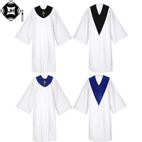 Robes de chœur brodées avec étole, chasubles de chœur, tenues de cérémonie religieuse