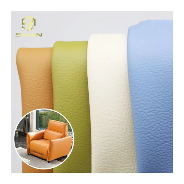 Various Colors Soft Nappa Design Pattern Imitation Cotton Backing Faux Synthetic Leather For Car seat Sofa Chair Upholstery