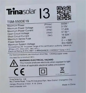 Trina พลังงานแสงอาทิตย์ <span class=keywords><strong>TSM</strong></span>-<span class=keywords><strong>DE19</strong></span> trina พลังงานแสงอาทิตย์ 600w แผงพลังงานแสงอาทิตย์ประสิทธิภาพสูงตัดครึ่งหนึ่ง - Product Image 4