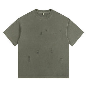 T-Shirt da Uomo Personalizzata in Cotone 100% 260g, Stile Oversize con Stampa Serigrafica, Effetto Vintage e Lavato - Product Image 5