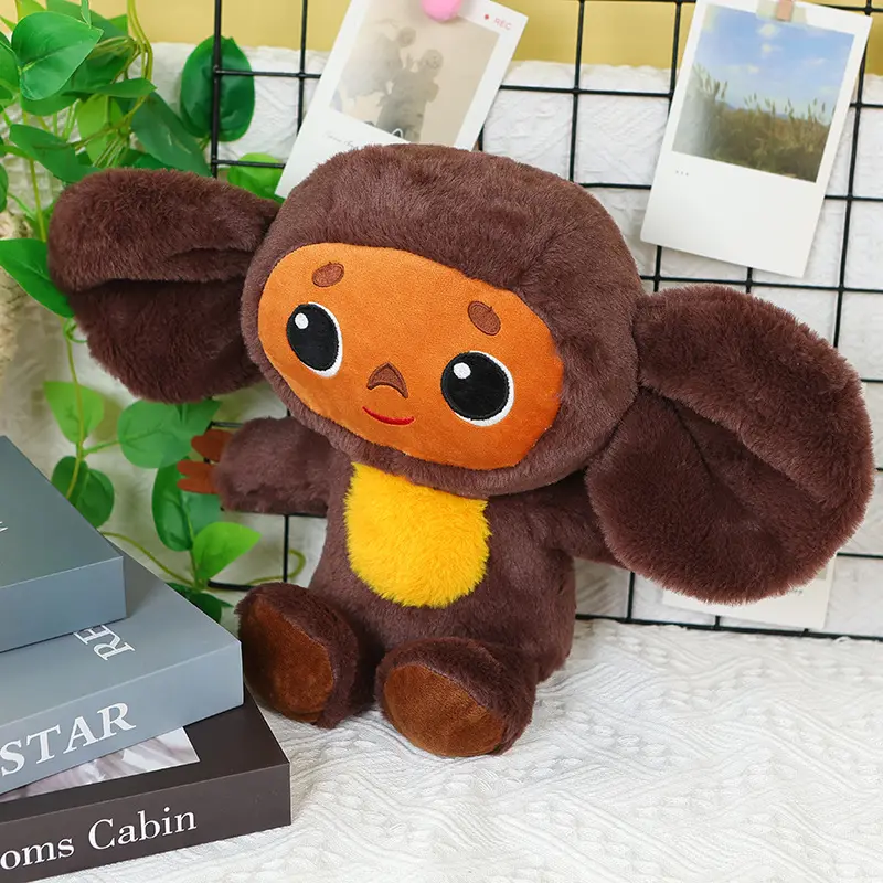 2023 Russia Cheburashka Plush Toy Stuffed Animal Big Ears Cheburashka Monkey Plush Toy