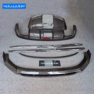 Kit carrosserie en fibre de carbone pour <span class=keywords><strong>Audi</strong></span> Q5L 2018-2022 jupe latérale pelle avant diffuseur arrière aile arrière calandre supérieure CF - Product Image 6