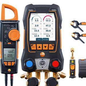 เครื่องวัดความดันสารทำความเย็นแบบดิจิตอลหลายช่องทาง Testo 558s สำหรับงานติดตั้งเครื่องปรับอากาศ ผลิตในประเทศเยอรมนี - Product Image 3