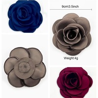 2026 Fleur de camélia faite main 8,5 cm à bords brûlés, accessoires de vêtements DIY pour la décoration de cheveux, maillots de bain, colliers et chaînes