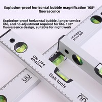Règle de niveau magnétique en alliage d'aluminium et chêne, multi-spécifications, avec sac Oxford OK-1334 OK-1902
