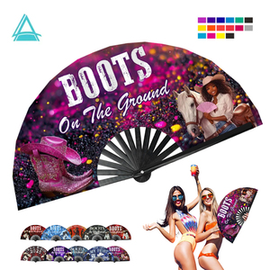 Ventaglio di sublimazione personalizzato a mano con ventaglio di bambù - Product Image 1