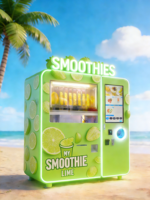 Máquina Expendedora de Smoothies de Frutas Pequeña, Totalmente Automática y Personalizable 2026, Cumple con ADA, Gestión Basada en la Nube, SDK para Exportación Global