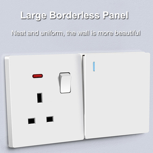 86*86Mm Bs Anh Tiêu Chuẩn Một Gang Trắng 45A Công Tắc Tường Bếp Điện - Product Image 4