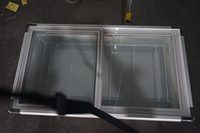 Congélateur vitrine à porte coulissante de qualité alimentaire pour usine