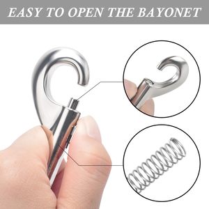 Vente en gros <span class=keywords><strong>de</strong></span> crochet pivotant en acier inoxydable 304 pour usage extérieur Clip en métal Girevole Clip mousqueton à ressort en fer - Product Image 4