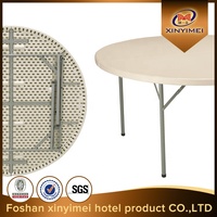 Fabrication en gros de tables pliantes en plastique d'extérieur