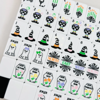 Ensemble de Mahjong de luxe Hocus Pocus pour Halloween, en acrylique américain, 160 tuiles de Mahjong, ensemble américain