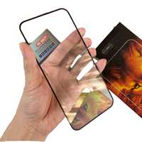 Pelindung Layar Kaca Tempered Anti-Statik Fire Wolf untuk iPhone 11 12 13 14 15 Pro Max 16 17 Air