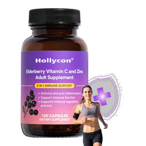 ODM OEM <span class=keywords><strong>Elderberry</strong></span>, витамин С и цинк, добавка для взрослых, 5 в 1, амбусука, черная Бузина, капсула, добавка для иммунной поддержки - Product Image 1