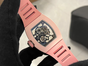 A New Fashionable, Classic and Elegant Style Luxurious pink Ceramic <b>Skeletonized</b> Tourbillon <b>Automatic</b> Mechanical Men's <b>Watch</b> - Product Image 5