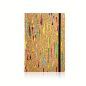 Blocco Note A5 in Sughero Stampato con Copertina Bicolore e Elastico - Vendita all'Ingrosso |   Quaderno Personalizzato con Copertina Morbida per Ufficio e Regalo, 100 Fogli - Product Image 5