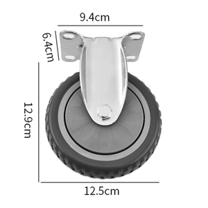 <span class=keywords><strong>Roue</strong></span> mobile à <span class=keywords><strong>axe</strong></span> unique de 5 pouces moyenne, <span class=keywords><strong>roue</strong></span> universelle grise anti-enroulement avec frein - Product Image 3