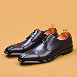 Zapatos formales de cuero para hombre, estilo europeo y británico, zapatos de cuero genuino. - Product Image 2
