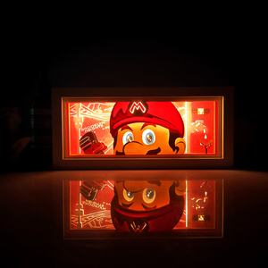 Dropship Anime Luffy lámpara tallada en papel lindo personaje Nami luz nocturna decorativa para dormitorio dibujos animados Sanji figura lámpara LED - Product Image 3