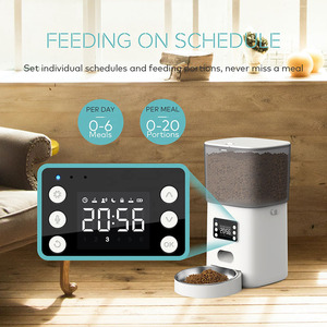 Alimentador automático inteligente para mascotas, pantalla LCD, dispensador de 6 litros, temporizador de conexión automática, estilo moderno, modelo más nuevo para perros y gatos, recargable - Product Image 6