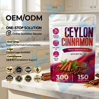 OEM ODM Ceylon Cinnamon Softgels 1200mg dengan Minyak MCT 300 Kapsul Label Pribadi Ekstrak Kulit Kayu Manis Formula Suplemen Harian