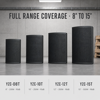 Speaker Audio Full Range Grosir 200W-500W RMS 8" 10" 12" 15" 90x60 Derajat Dispersi M8 Rigging Flying Loudspeaker