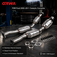 Convertisseur catalytique GRWA pour Ford 2002-2011 Diesel, position avant, en acier inoxydable, avec tube d'échappement en céramique, amélioration