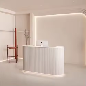 Nuevo Mostrador de Recepción Moderno de Madera Personalizado, Superventas, para Salón de Belleza y Hotel, Mesa de Recepción Pequeña para Salón de Uñas - Product Image 3