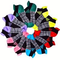 Chaussettes de sport noires pour femme, best-seller transfrontalier, en coton à séchage rapide, pour la course, le cyclisme et le basketball