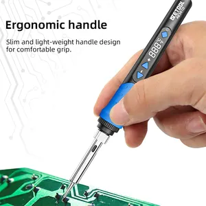 ATETOOL High Quality Lead Free Mobile Phone Soldering Iron Welding Tool Kit Electric 60w Adjustable With Tin Wire
