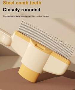 Peine Quita Pelo de Mascotas al por Mayor de Fábrica, Cepillo de Aseo Autolimpiante con un Clic para Gatos y Perros - Product Image 6