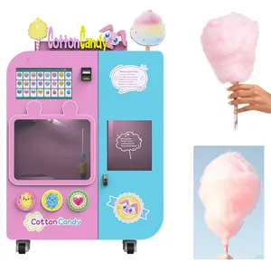 Commercial Self Service Full Automatic Cotton Candy Making Robot Sugar Cotton Candy Vending Machine