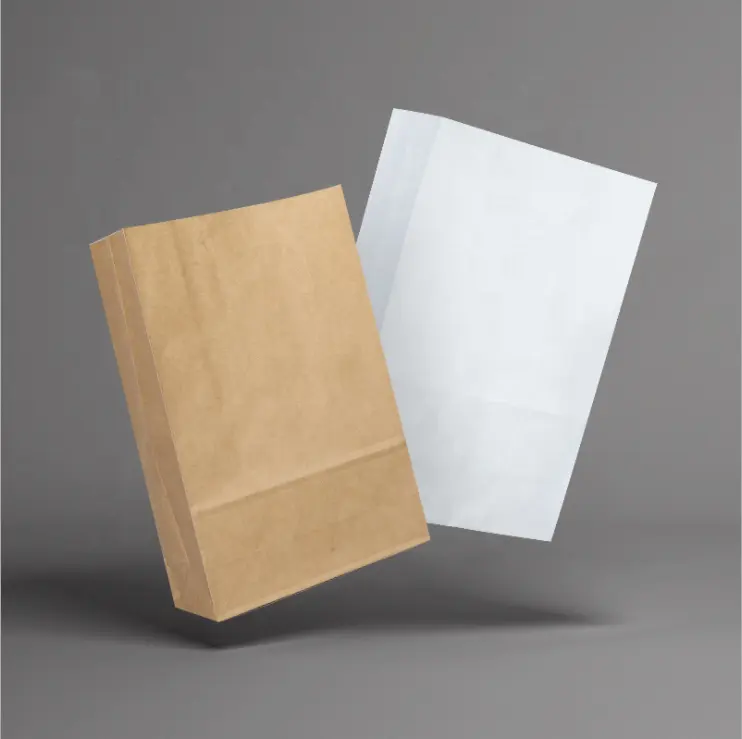 Saco de papel personalizado para embalagem de saco de papel Kraft de qualidade alimentar reciclável