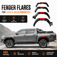 Élargisseurs d'ailes en ABS pour Toyota Hilux Rocco 2021+ – Kit de carrosserie large pour extension d'arche de roue – Accessoires pour pick-up – Ailes de voiture