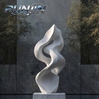 Sculpture d'art métallique abstraite blanche de grande taille en acier inoxydable soudé de qualité architecturale moderne pour projets hôteliers
