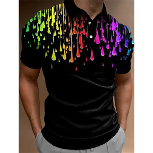 2025 Camisas del Orgullo <span class=keywords><strong>Gay</strong></span> Bandera del arco iris Camisa con botones LGBT para hombres - Product Image 4